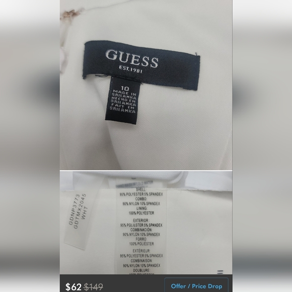 GUESS Lace-Sleeve Draped Sheath Dress - Picture 11 of 11